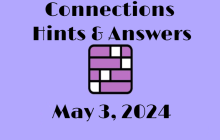 Connections NYT Game Hints & Answers Today May 3, 2024
