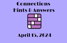 Connections NYT Game Hints & Answers Today April 15, 2024
