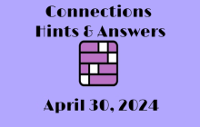 Connections NYT Game Hints & Answers Today April 30, 2024